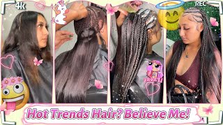 #Viral Tutorial: Sew-In Weave W/Half Feedin Braids! Straight Human Hair Ft.#Elfinhair Review