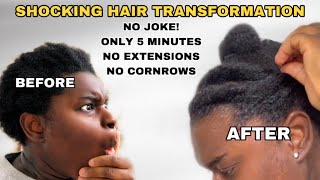 This Simple But Elegant 4C Natural Hairstyle Broke The Internet.How I Style My 4C Natural Hair Fast!