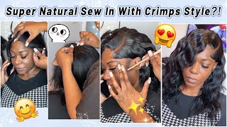 Have You Ever Tried Crimps? Tutorial To Do Traditional Sew In Extensions With Bundles #Elfinhair