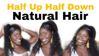 Trending Half Up Half Down Using A Claw Clip! - Natural Hair