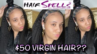 $50 Hairspells Headband Wig Review Not Sponsored!!!!(With Coupon Code)