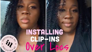Installing Clip Ins Over Locs | Irresistible Me | Kinky Curly Clip Ins | Clip Ins