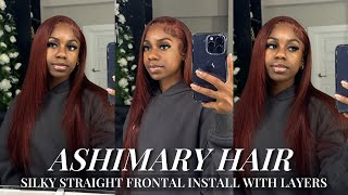 Silky Straight Side-Part With Layers Frontal Install Ft: Ashimary Hair