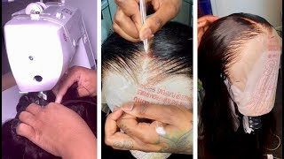 Making A Wig Using Sewing Machine! (Longqi Hair)