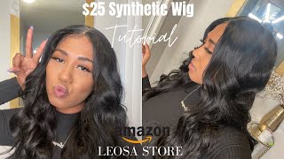 Synthetic Wig Install For The First Time | Amazon Wig Review