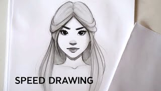 How To Draw Girl With Cute Hairstyles || Easy Pencil Sketch | Speed Art