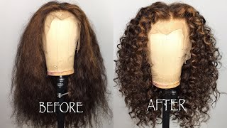 Honey Blonde Frontal Wig (Deep Curly Frontal Wig) || How To Dye Hair Blonde Ft Oh My Hair