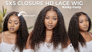 Lace Melted!  | 5X5 Hd Lace Closure Wig | Luvme Hair Kinky Curly