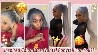 Try Something Different Lace Frontal Ponytail Install | Extended Ponytail Tutorial #Elfinhair