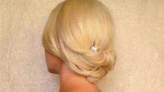 Updo Hairstyle For Medium Short Shoulder Length Hair Rolled Hair Tutorial For Prom Wedding Work