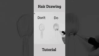Hair Drawing Tutorial | Graphite Pencil | #Shorts