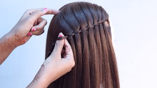 Very Easy & Quick Waterfall Hairstyle For Open Hair