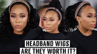 I Had To Try It! Amazon $100 Glueless Curly Headband Wig ! | Everystyle Hair | ( Amazon Favorites )
