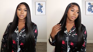 Very Detailed | Melting My Straight Hd Lace Wig Tutorial Ft. Westkiss Hair