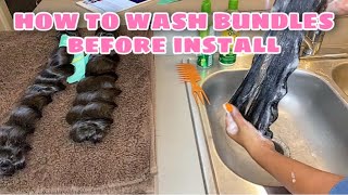 How To Wash & Prep Bundles Before Install | Ft. Asteria Hair