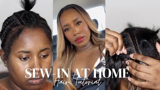 How To Diy Sew-Ins At Home On Twa Hair|Curls Queen
