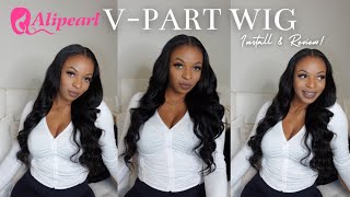 Alipearl Hair Body Wave V-Part Wig Install & Review!