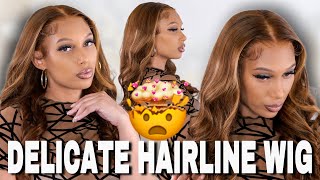  Another Win!  Delicate Hairline Swiss Lace Highlight Wig Install