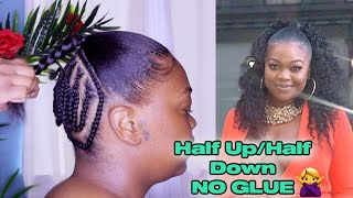 Half Up Half Down Sew In | "No Leave Out, No Glue" | Start To Finish