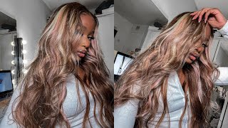 Flawless Rose Pink Highlight Body Wave Wig | Easy & Quick Install | Yolissa Hair