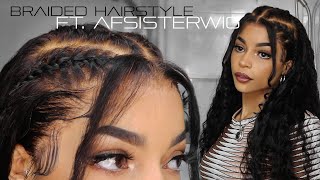 Grwm Part 1 : Braided Hairstyle 13X6 Lace Frontal Wig Ft. Afsisterwig Wig Install || Ariana.Ava