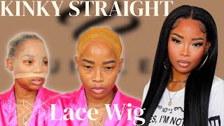 How To Install And Style A Kinky Straight Wig For Beginners Ft. Unice