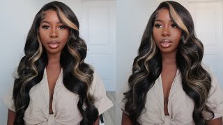 Super Volume Highlight Loosewave Wig Install & Curl Tutorial Ft. Beauty Forever Hair