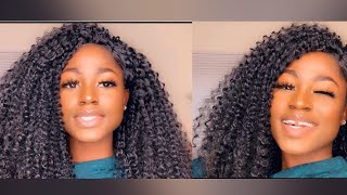 Best Afro Kinky Curly Synthetic Lace Front Wig || Atozwig