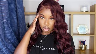 The Best And Most Affordable 99J Burgundy Wig Ever!!! Ft Supernova Hair | A Wig Review