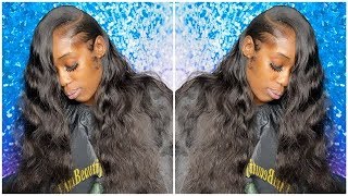 How To Use Your Glamwax Blending Natural Leaveout|Body Wave Hair| Ft. Sunber Hair