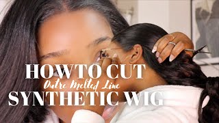 How To Cut Outre Melted Hairline Hd Transparent Lace Front Wig Frontal Seraphine Review|Kharah Jay
