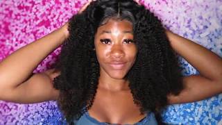13X6 Kinky Curly Lace Front Wig Ft Celie Hair