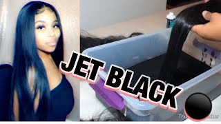 How To: Dye Hair Jet Black | Watercolor Method | Baby Heir Collection