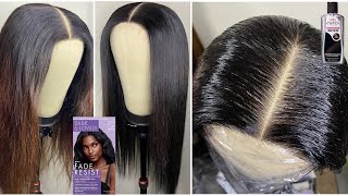 How To Dye Your Wig Jet Black | Dark And Lovely | Kiss Express Colour