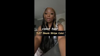 Color Bombhighlight Blonde Tl27 Skunk Stripe Color Wigs| Ft. Wavymy Hair