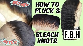 How To Pluck & Bleach Knots On A Lace Frontal Wig (2020)