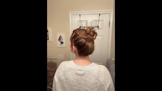 This Braided Updo Bun Would Be Perfect For An Easy Wedding Guest Updo Or Bridesmaid Hairstyle!