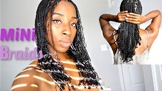 Mini Braids On Stretched Natural Hair | The Best Protective Hairstyle | No Weave | Detailed Method