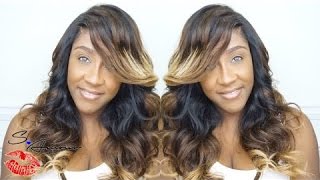 Honey Blonde Ombre Quickweave Install | Color, Cut, & Style | Ali Pearl Hair