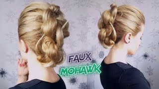 Short Medium Hair Hairstyle Elegant Knotted Faux Mohawk Updo | Awesome Hairstyles