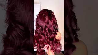 Wavy Tutorial #Gluelesswig #Hairtutorial #Hairstyle #Lacefrontal #Shorts #Redhair #Hairtrends