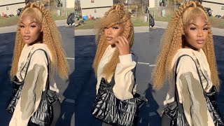 New  Hd Swiss Lace Honey Blonde Curly Hair Wig For Winter Ft. Worldnewhair