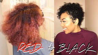 Dying My Natural Hair From Red To Jet Black