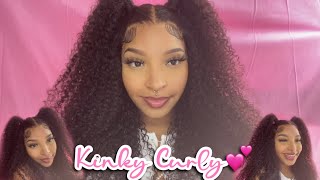 Kinky Curly Wig | New Baby Hair Technique Ft. Unice Hair