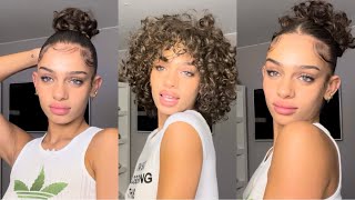 Curly Hair Tutorial | 5 Easy Hairstyles For Short Curly Hair | Liberty Lve
