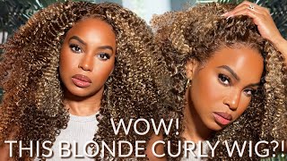 Beyonce?! Best Blonde Kinky Curly Wig Install | Unice Hair | Alwaysameera