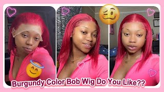 How About 99J Lace Bob Wig For December Look? 13X4 Lace Wig Install Ft. #Elfinhair Honest Review