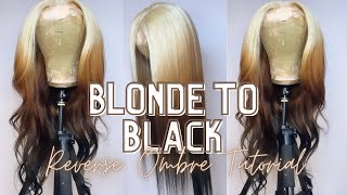 Diy Blonde To Black Reverse Ombre | Beginner Friendly Water Color Method