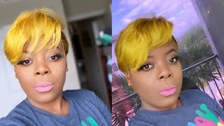 Lemon Pixie Cut Wig