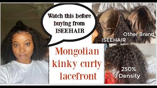 Mongolian Kinky Curly Lace Front Wig Ft. Iseehair | Miss Ola